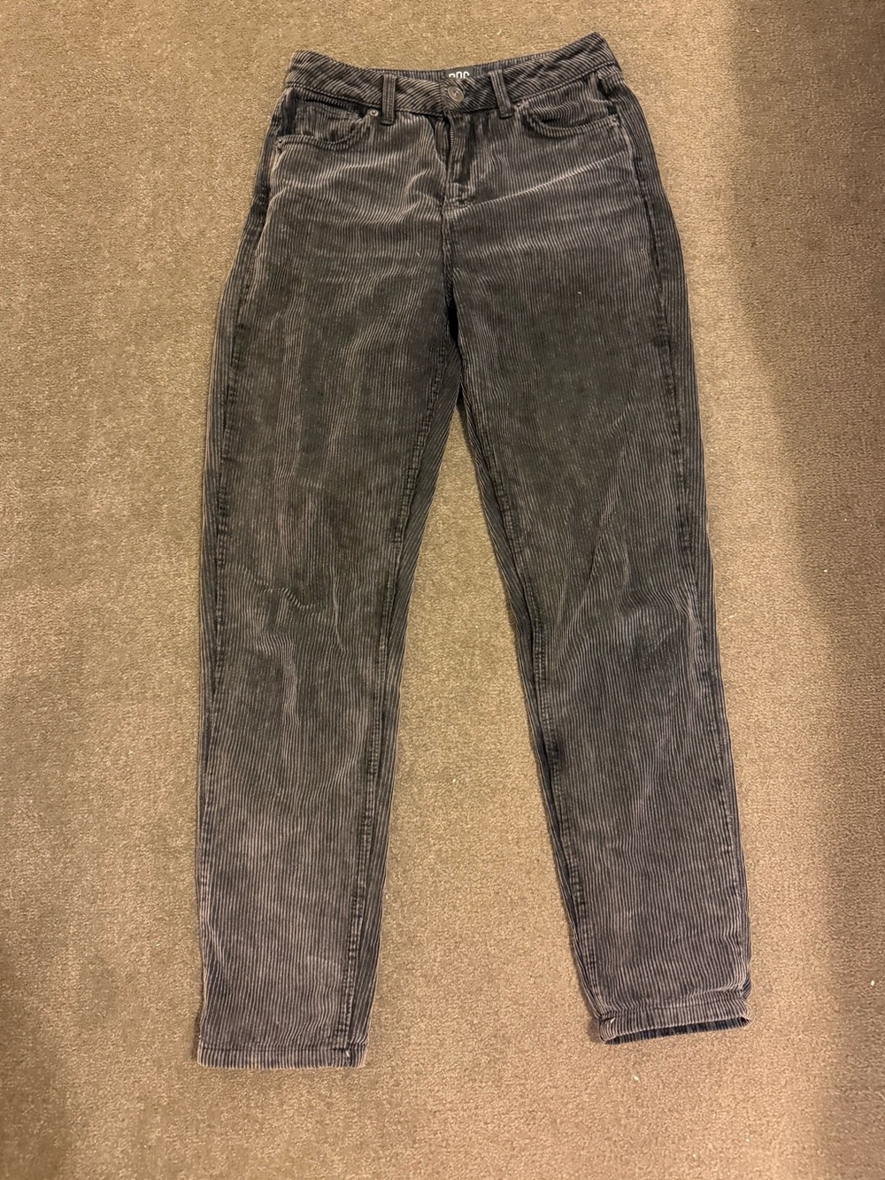BDG Women's Black Corduroy Straight-Leg Pants